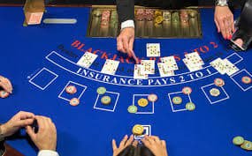 Mobile Blackjack table interface on smartphone screen